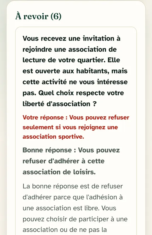 Chaque erreur expliquée
